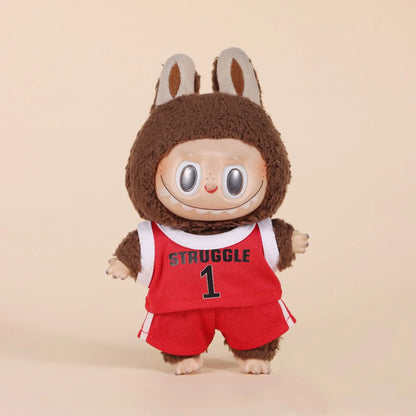 17cm Labubu Doll Clothes – First & Second Generation Basketball Outfit for Handmade Doll Gift