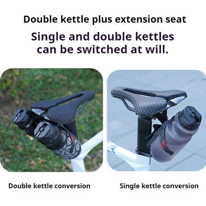 ENLEE Aluminum Bike Water Bottle Cage Extension Bracket – MTB & Road Bicycle Saddle Seat Mount Adapter for Cycling Hydration Setup