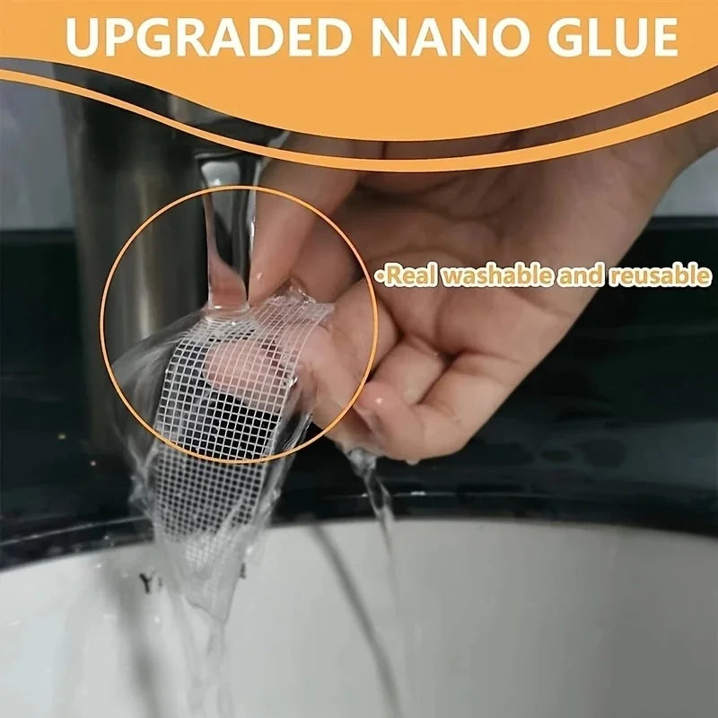 Heavy Duty Nano Double-Sided Tape - Transparent Waterproof Removable Strong Adhesive Mounting Tape for Home & Office