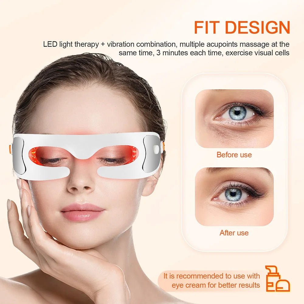 Eye Massager with Hot Compress – Vibration Therapy for Eye Fatigue Relief & Relaxation
