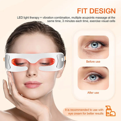 Eye Massager with Hot Compress – Vibration Therapy for Eye Fatigue Relief & Relaxation