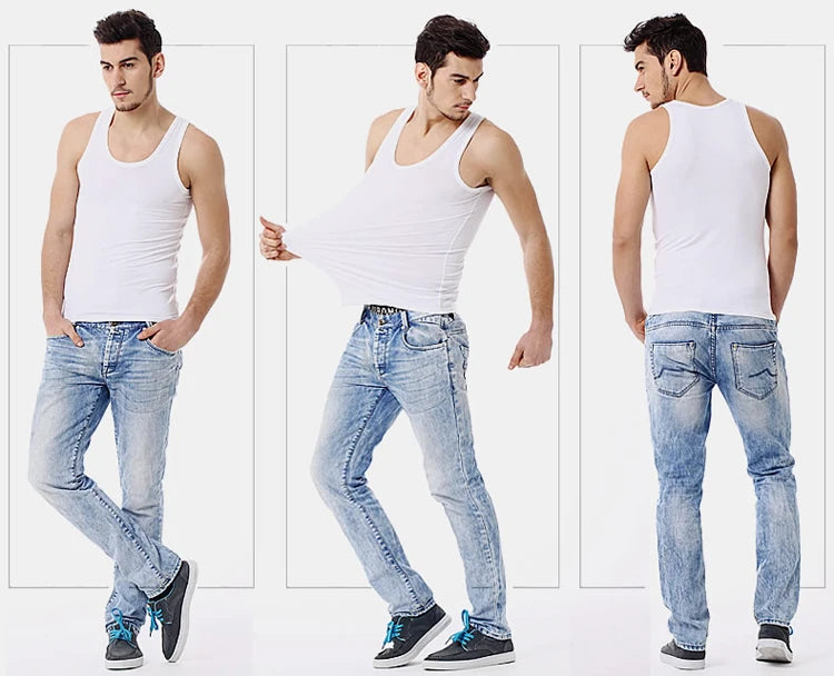 Men's Thin Cotton Vest – Solid Color, Slim Fit Sleeveless Shirt for Casual Wear, Fitness & All-Season Comfort