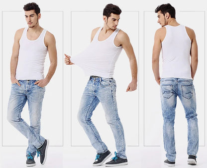 Men's Thin Cotton Vest – Solid Color, Slim Fit Sleeveless Shirt for Casual Wear, Fitness & All-Season Comfort