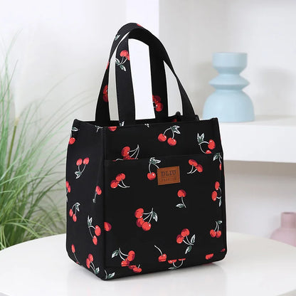 Fashionable Thickened Cotton Handbag — Large Capacity Tote, Mommy Bag, Lunch Box Storage Pouch, Commuter Handheld Bag