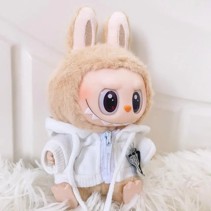 Labubu V1/V2/V3 Sportswear Sweatshirt Jacket – Casual Hoodie Outfit for Mini Labubu Dolls Accessories