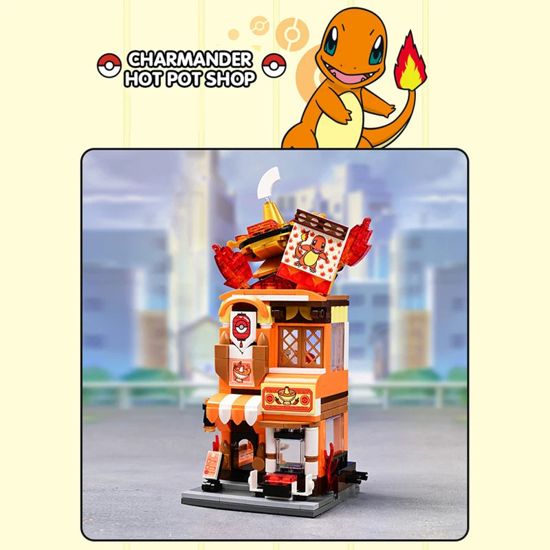 Original Pokémon Crane Game Block Set — Pikachu, Charizard, Squirtle & Bulbasaur Educational Model Toys for Kids’ Gifts