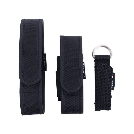 Molle Flashlight Holster - Nylon Tactical Torch Pouch Belt Holder for T305 T309 T410 Camping Outdoor EDC Tools