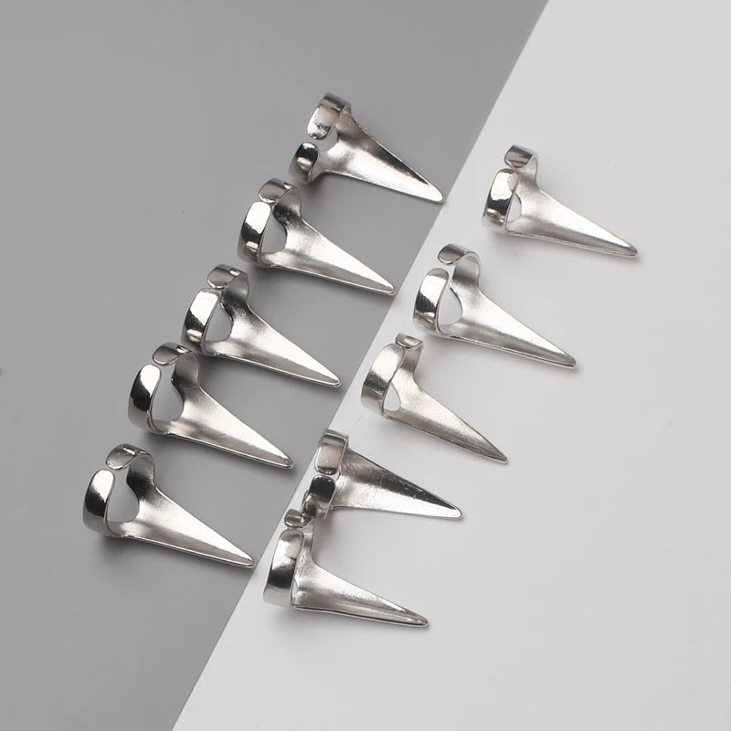 10pcs Retro Punk Gothic Claw Rings – Adjustable Talon Finger Spike Jewelry for Rock, Party, and Cosplay Gift
