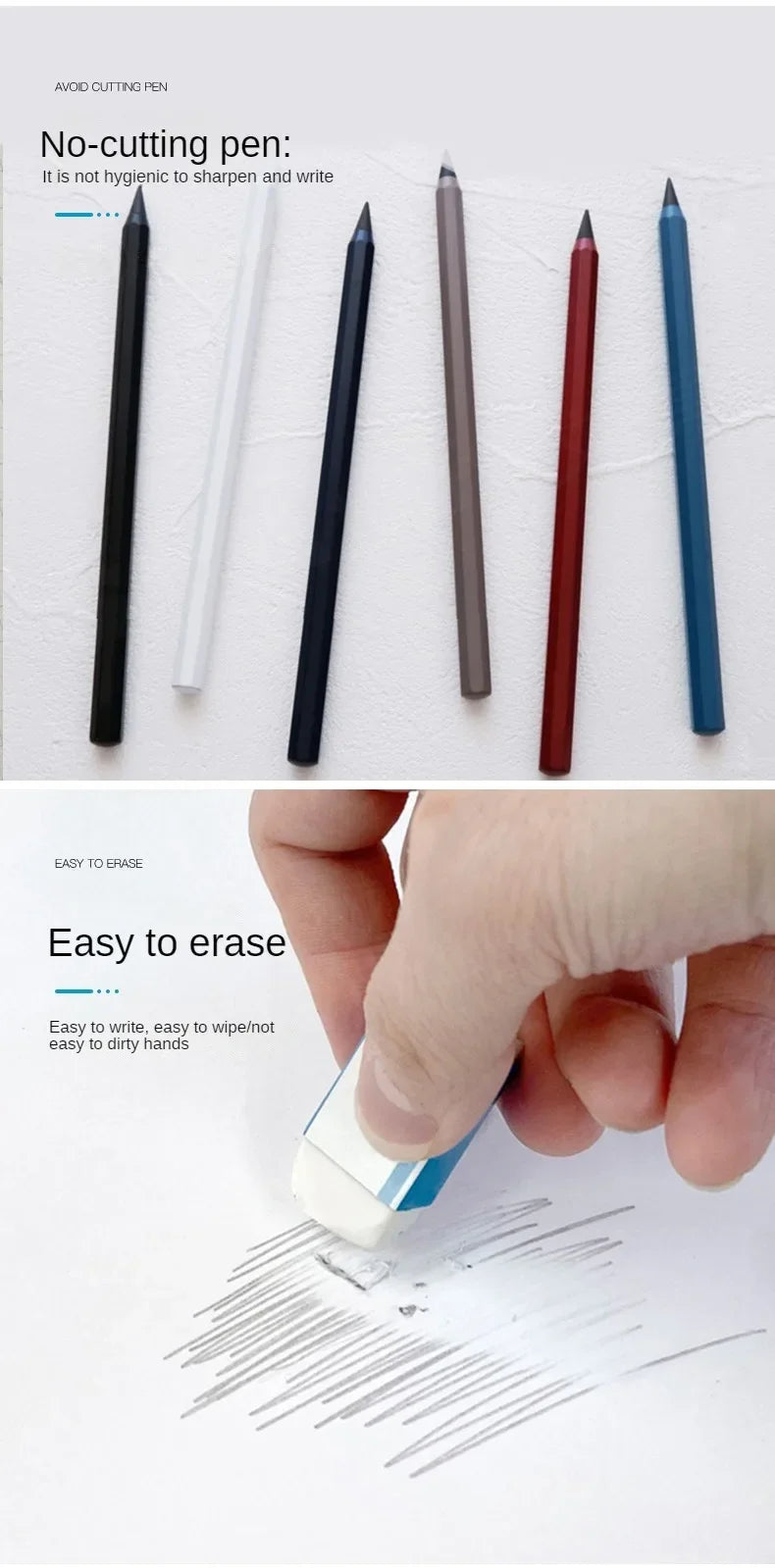 Metal Eternal Pencil – Unlimited Writing Magic Pen with No Ink, Reusable Stationery & Novelty Gift for Drawing and Notes