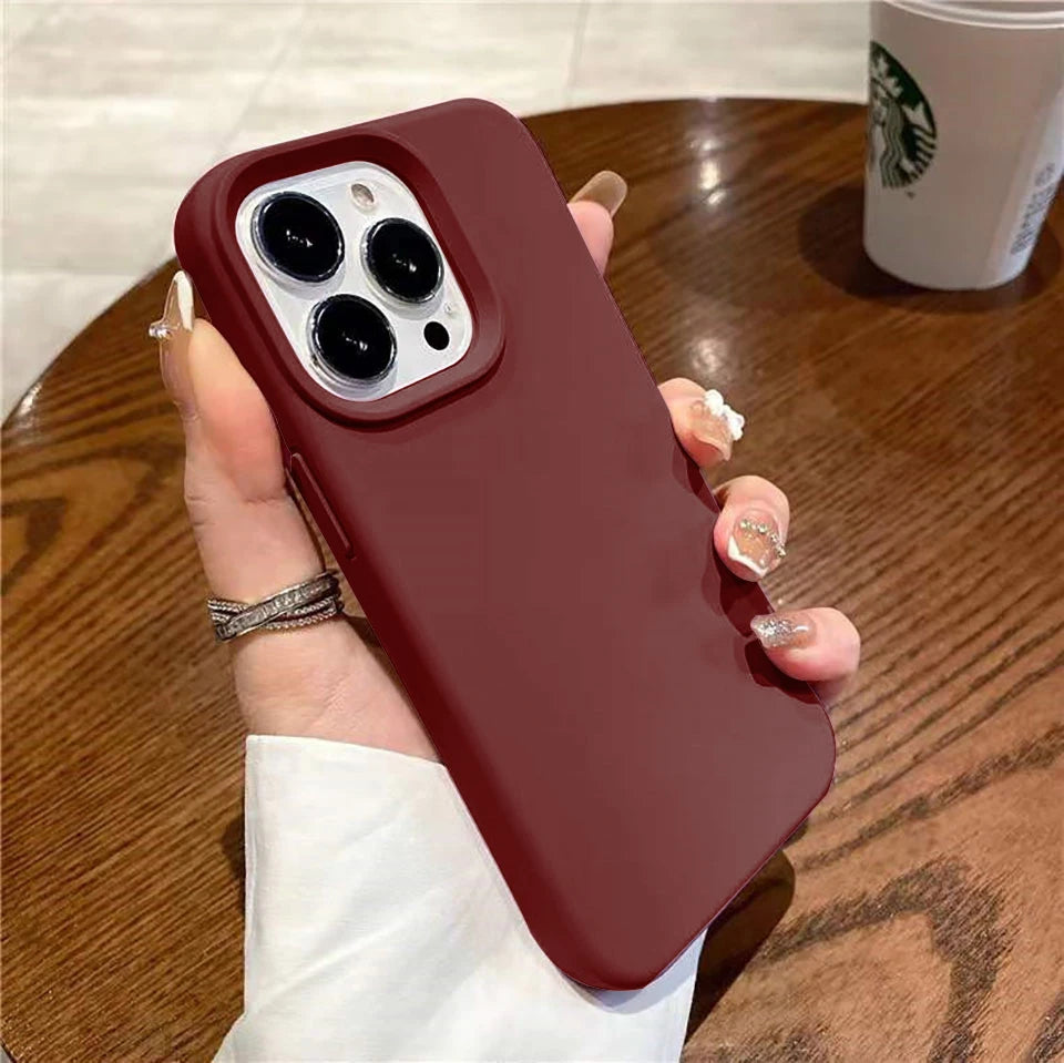 Liquid Silicone iPhone Case – Soft Shockproof Back Cover for iPhone 16/15/14/13/12/11 Pro Max
