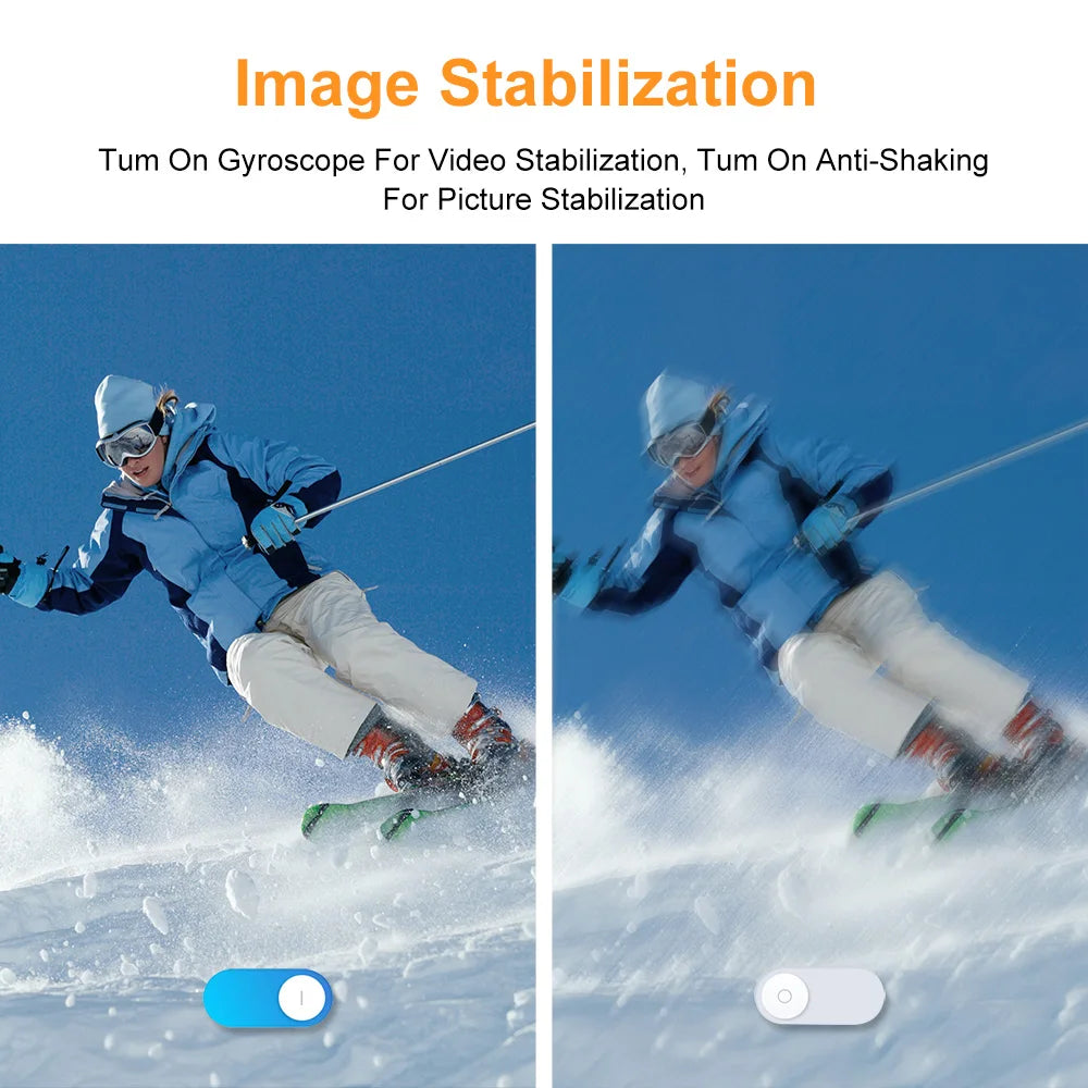 5K Action Camera – 4K 60FPS Dual IPS Touchscreen, WiFi, 170° Wide-Angle, 30M Waterproof, 5X Zoom, Anti-Shake, Remote Control