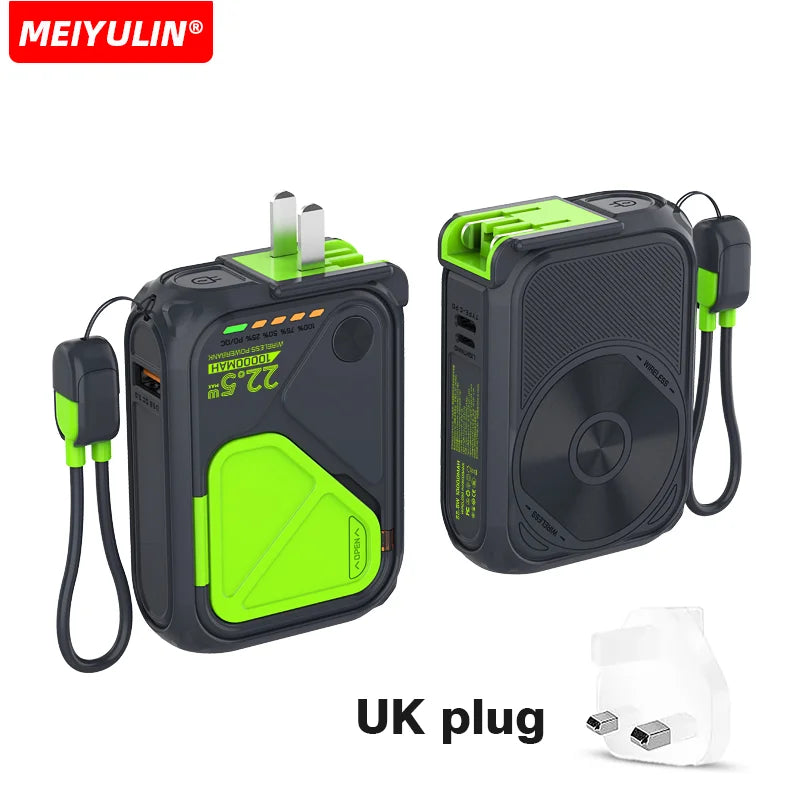 Magnetic Wireless Power Bank 20000mAh - Large Capacity Fast Charger with AC Plug, External Spare Battery for iPhone