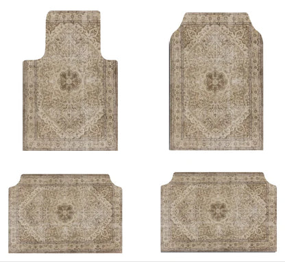 Bohemian Universal Floor Mat Set - American Retro Anti-Slip Soft Rugs for Car, Bedroom and Home
