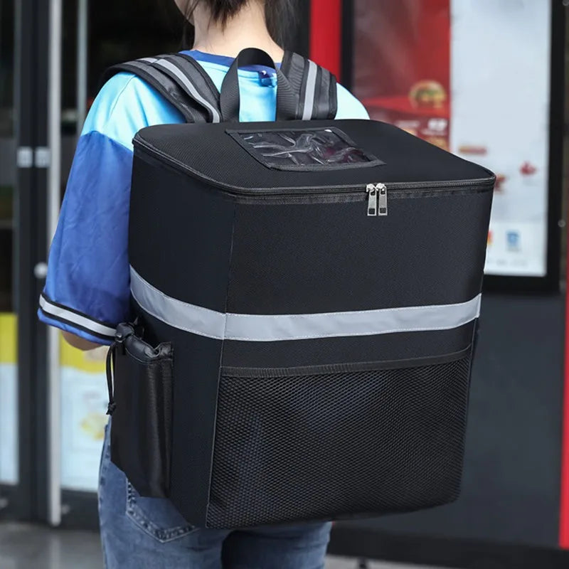 35L Extra Large Insulated Food Delivery Backpack – Thermal Cooler Bag, Fresh-Keeping Refrigerator Box for Catering & Travel