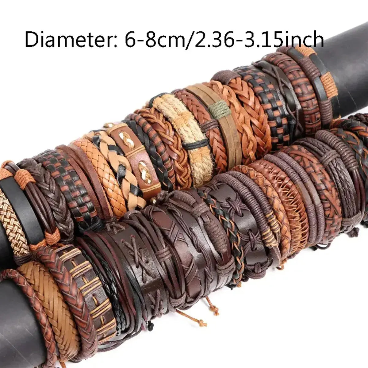 10PCS Random Style Men's & Women's Webbing, Rope & Leather Bracelets - Classical Festive Gift for Women (Varied Designs)