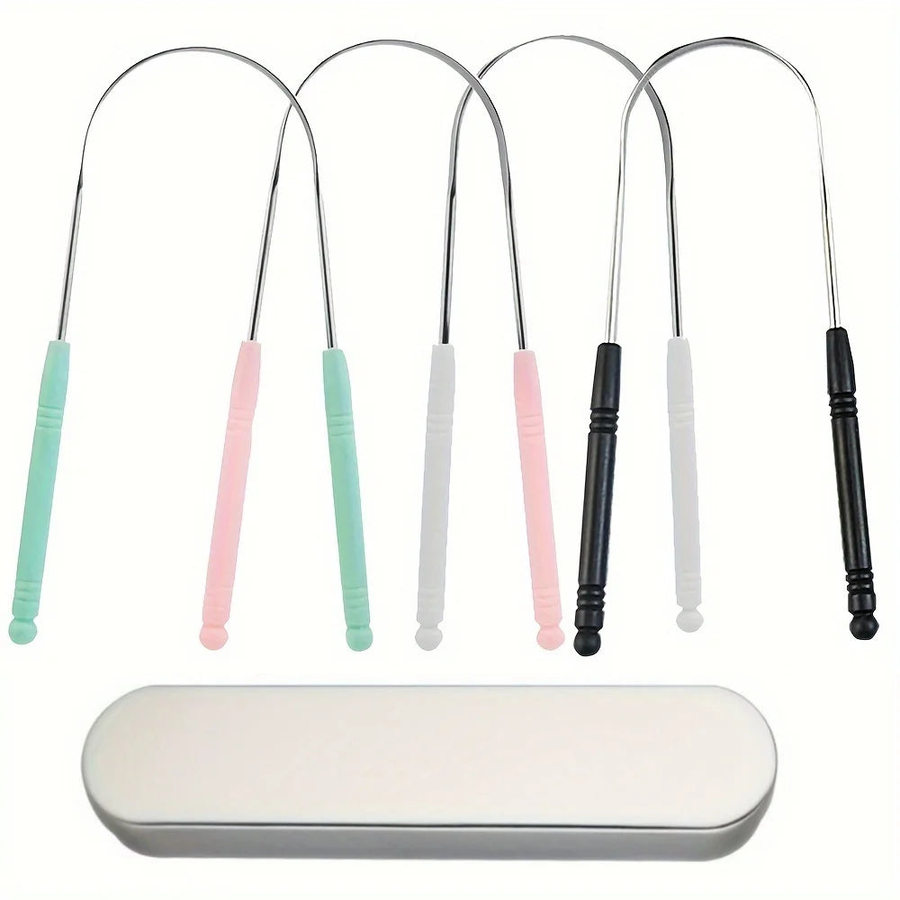 Stainless Steel Tongue Scraper – High-Quality Oral Tongue Cleaner Brush for Superior Oral Hygiene