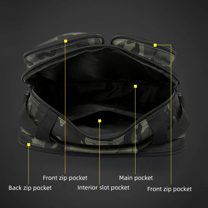 Trekking Tactical Shoulder Bag – Molle Sling Crossbody for Men, Camping, Hiking, Travel, Climbing & Fishing Weekend Outdoor Bag