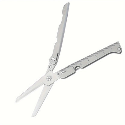 Portable Folding Scissors – Stainless Steel Multi-Purpose Outdoor Tool for Camping, Fishing & Hunting