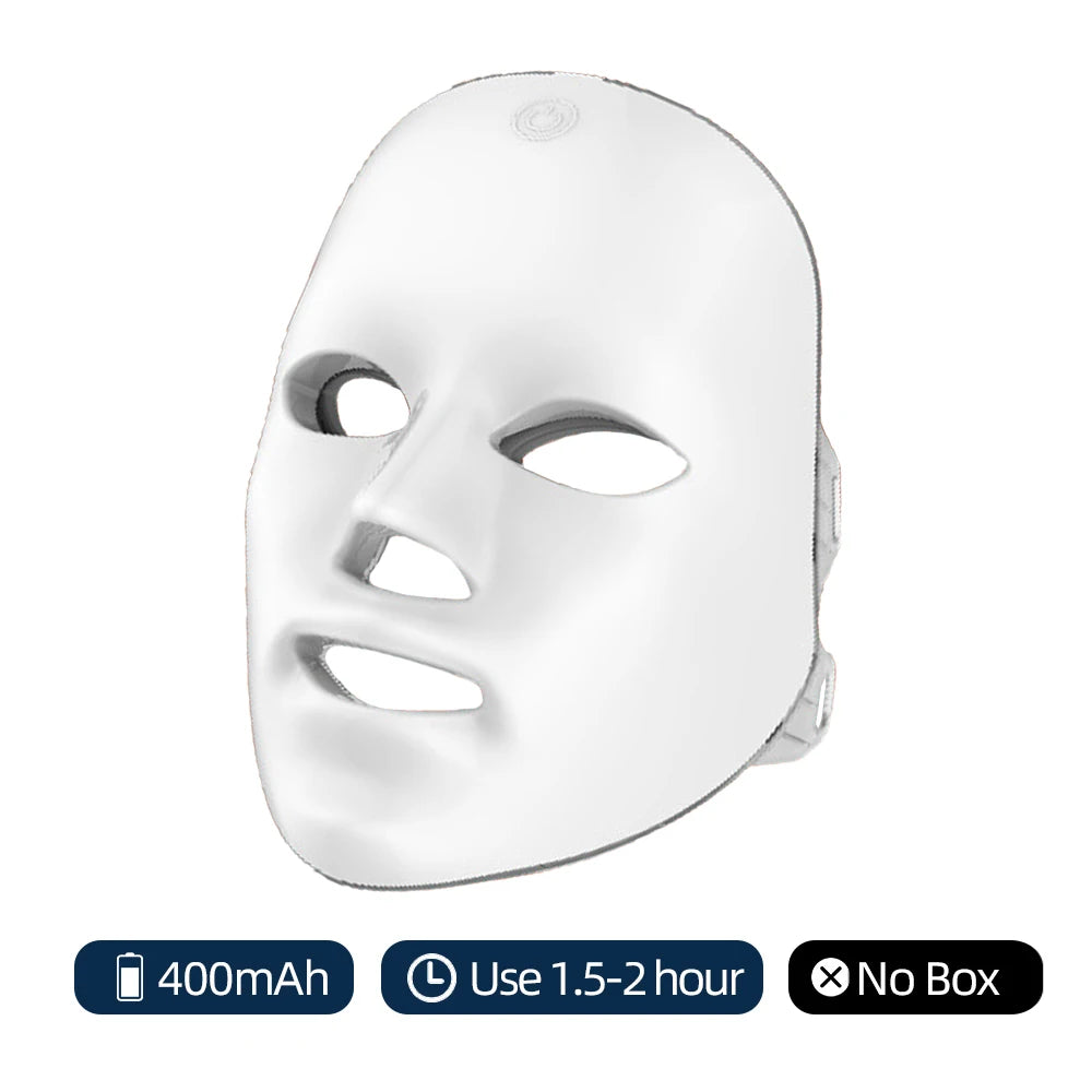 7-Color Photon LED Facial Mask - Red Light Skincare Mask for Anti-Wrinkle Care, Skin Rejuvenation, Brightening & Acne Care