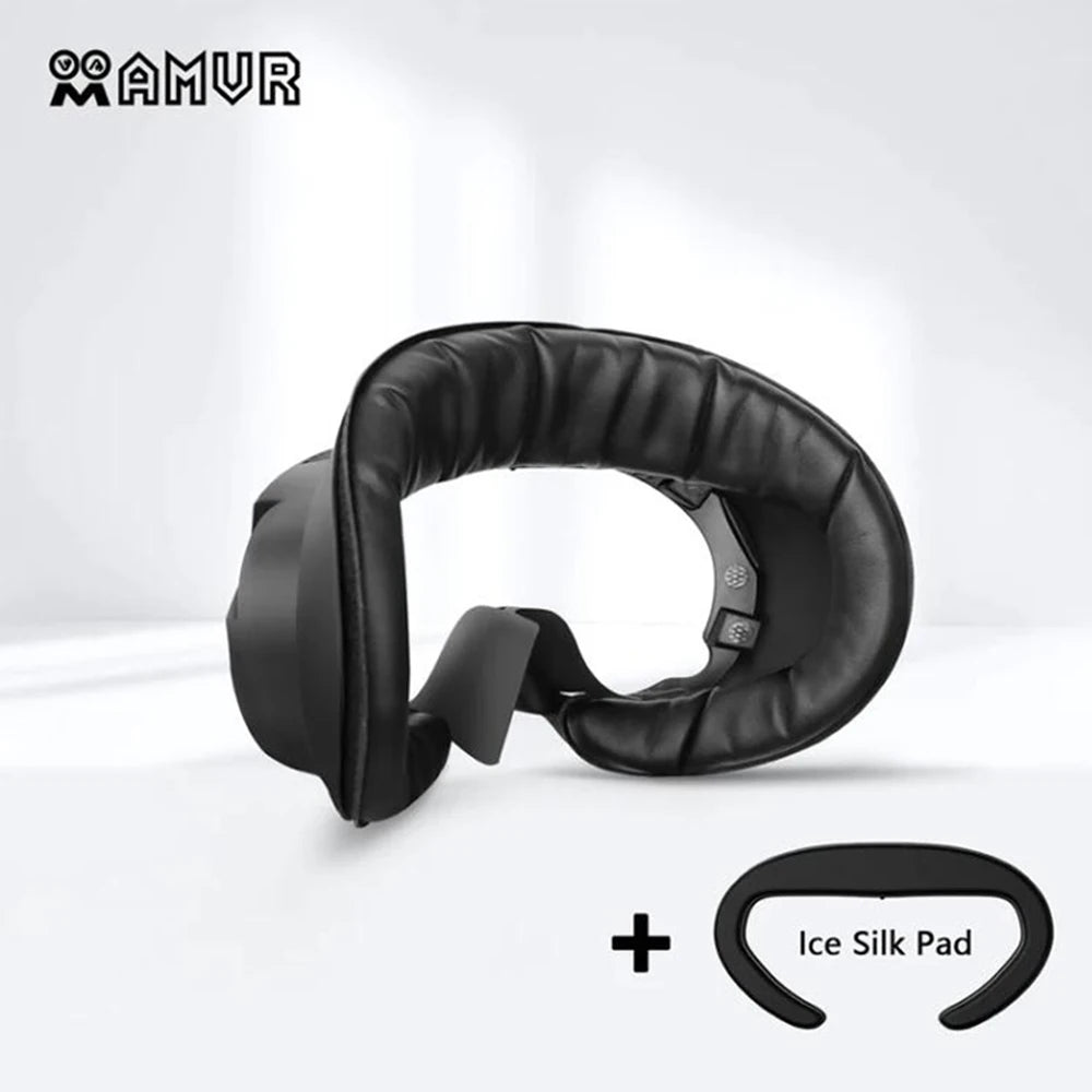 PU Leather Eye Mask Cover for PICO 4/4 Pro/Ultra – AMVR VR Headset Face Cushion Protector   1/2