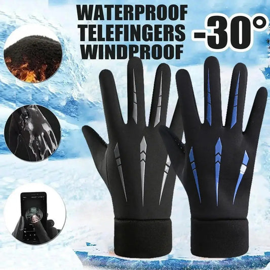 Winter Touchscreen Gloves - Unisex Fleece-Lined Full Finger Gloves for Cycling Running and Outdoor Sports