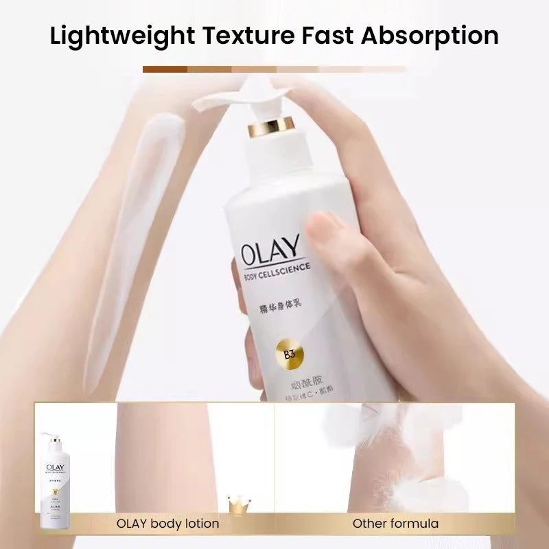 Olay Whitening & Moisturizing Body Cream – Vitamin C & B3 for Soft, Hydrated Skin (260/480ml)
