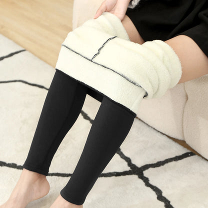 Women’s Velvet Leggings – High-Waist Thick Thermal Stretch Pants, Warm Winter Cold-Resistant Tights