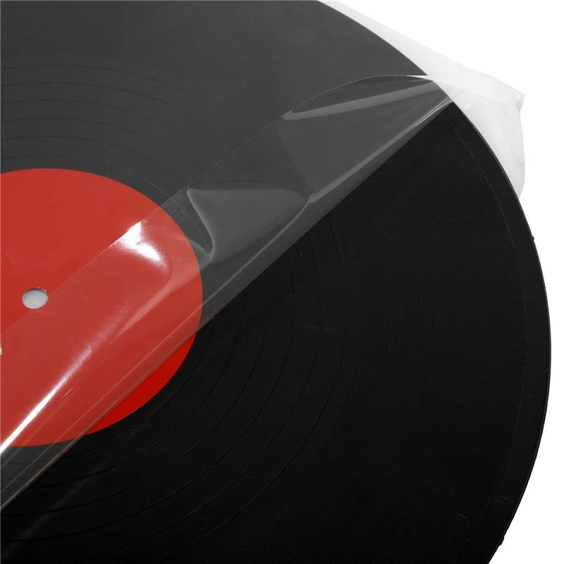 50PCS OPP Gel Recording Protective Sleeves – Self-Adhesive Vinyl Record Bags for Turntable, 32.3cm x 32cm