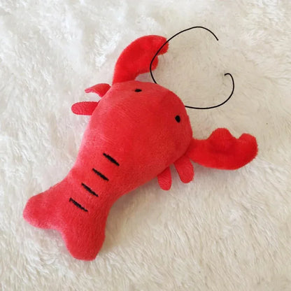 Cute Lobster Plush Dog Toy – Bite-Resistant Squeaky Chew Toy for Puppies & Cats, Fun Pet Accessory