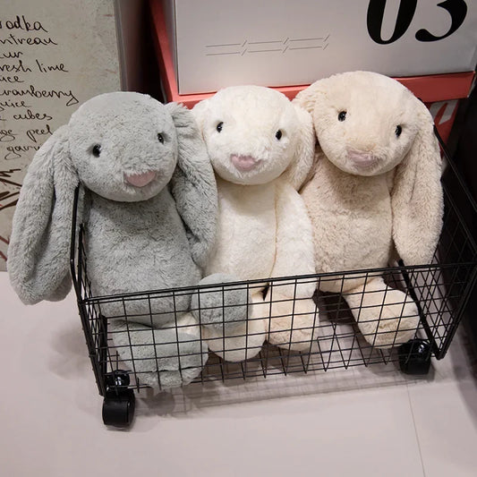Kawaii Long-Ear Rabbit Plush Toy — Stuffed Bunny Doll for Kids & Babies