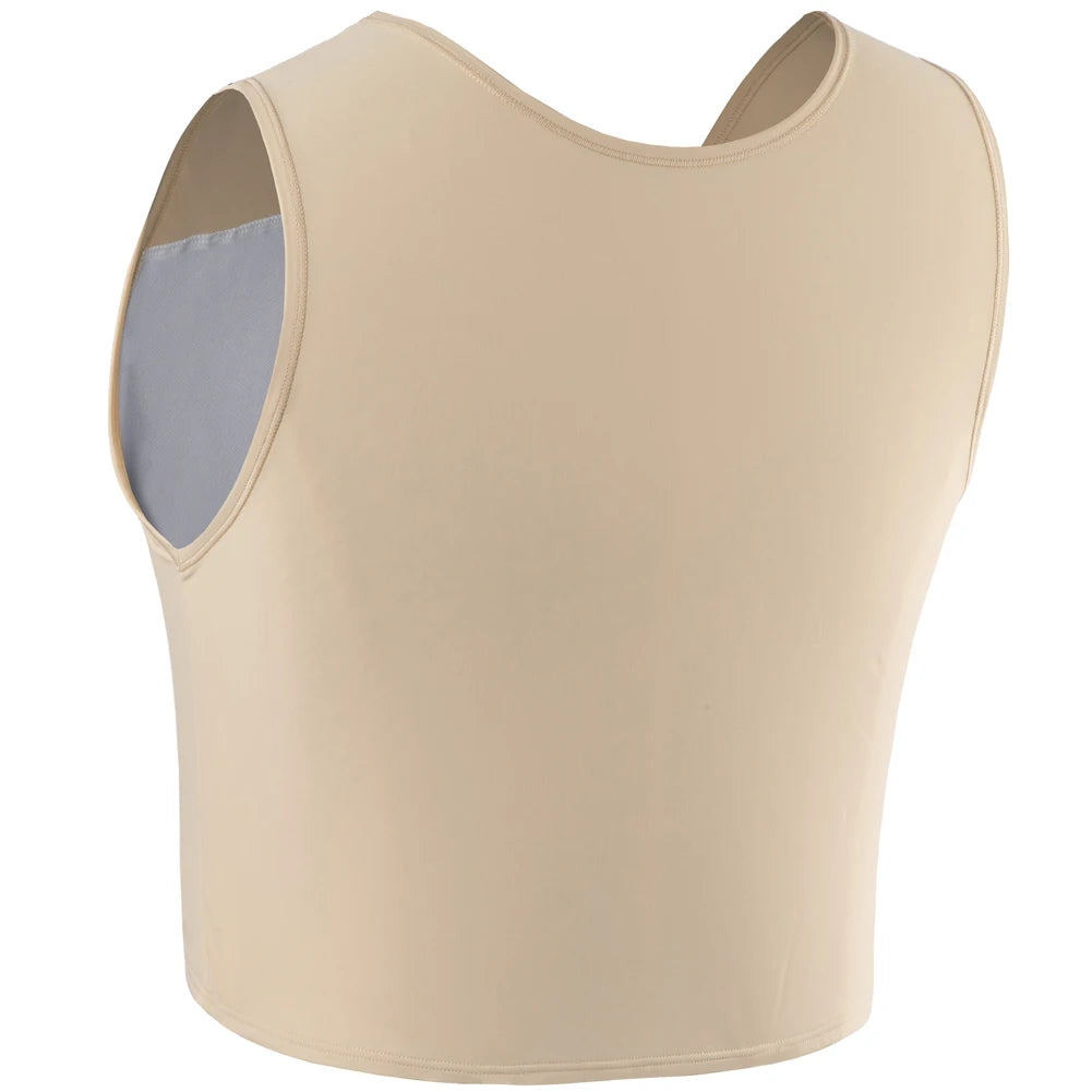 XUJI Transgender FTM Half Chest Binder – Breathable Tomboy Chest Compression for Comfort