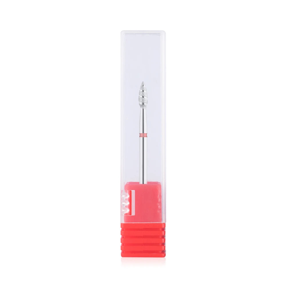 TP 2pcs Tornado Flame Diamond Nail Drill Bits – Pedicure Burrs for Electric Polisher Accessories