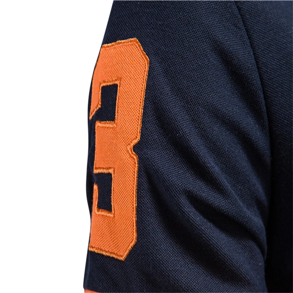 Men's Giraffe Embroidered Polo Shirt - Short Sleeve Casual Business Summer Top