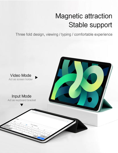 Smart Folio Case for iPad Air 11 (2024), Air 5/4, Pro 11/12.9 (2018-2022) – Magnetic Funda for iPad Mini 6