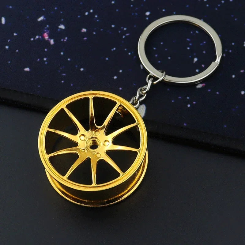 Creative Metal Car Keychain — Zinc Alloy Turbo, Gearbox & Brake Disc Pendant for Men’s Birthday or Dad Gift