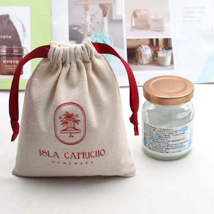 Small White Cotton Gift Bags – Custom Muslin Drawstring Pouches 5x7cm 8x10cm 9x12cm for Party, Candy, Jewelry Favor