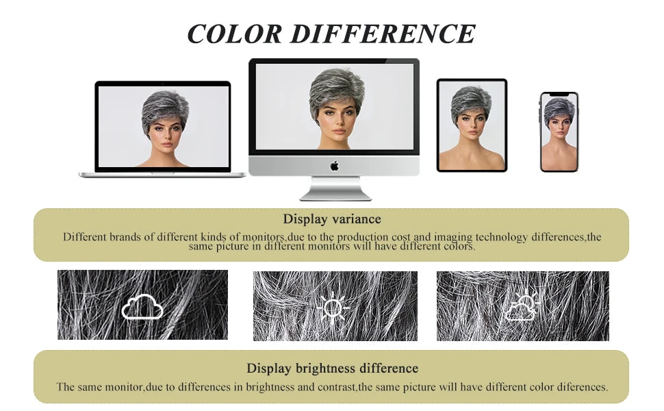 Short Pixie Cut Grey Human Hair Wig – 8 Inch Layered Fashion Wig for Women, Daily Use, Machine Made