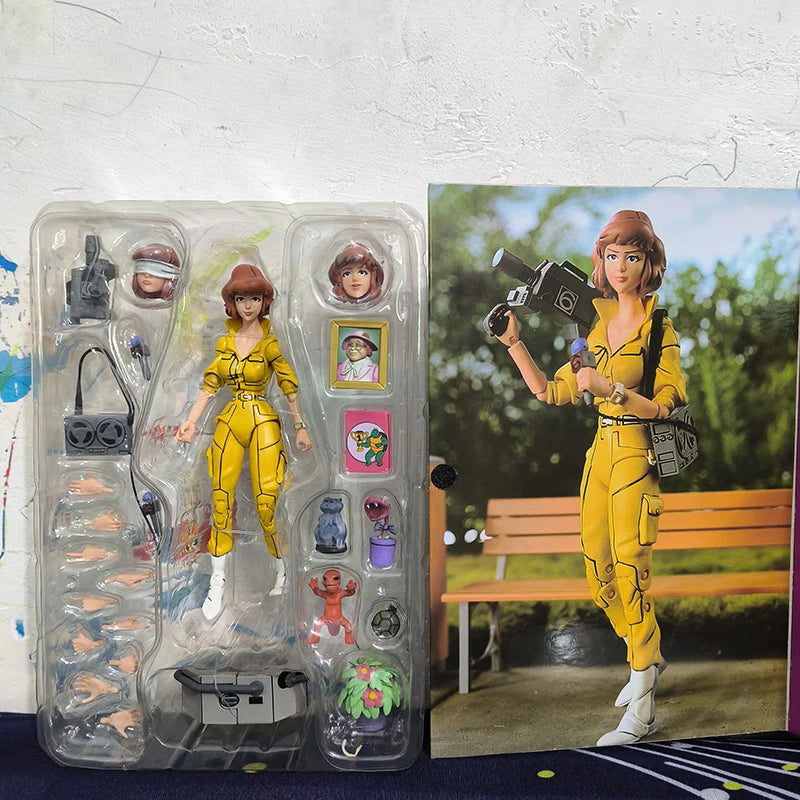 NECA Version 2.0 Female Reporter Action Figure — Yellow Clothes Collectible GK Statue Model Toy, Christmas Gift