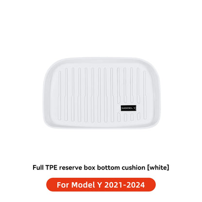 YZ TPE White Foot Pad — Fully-Surrounded Floor Liner for Tesla Model 3 & Model Y (2021–2025) | Waterproof, Non-Slip