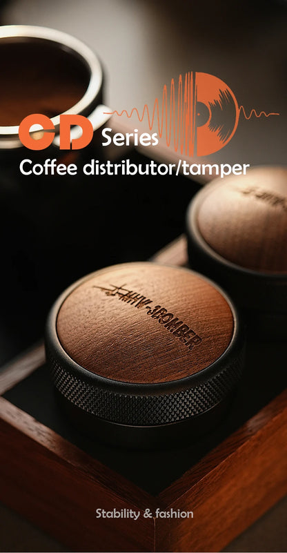MHW-3BOMBER 30lb Calibrated Coffee Tamper – 51mm/53mm/58mm Flat Espresso Tamper with Spring-Loaded Pressure for Baristas