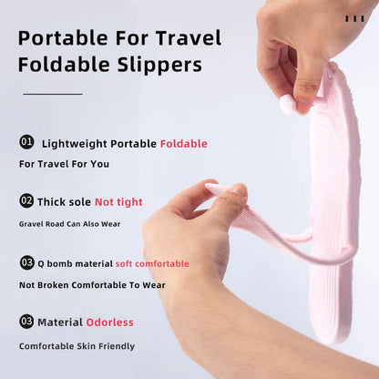 Folding Travel Slippers – Anti-Skid Bath & Beach Flip-Flops for Couples