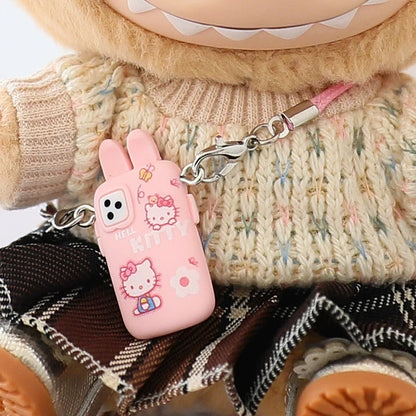 Cartoon Camera Phone Bag for Labubu Crybaby — 10-15cm Cotton EXO Plush Doll Accessories