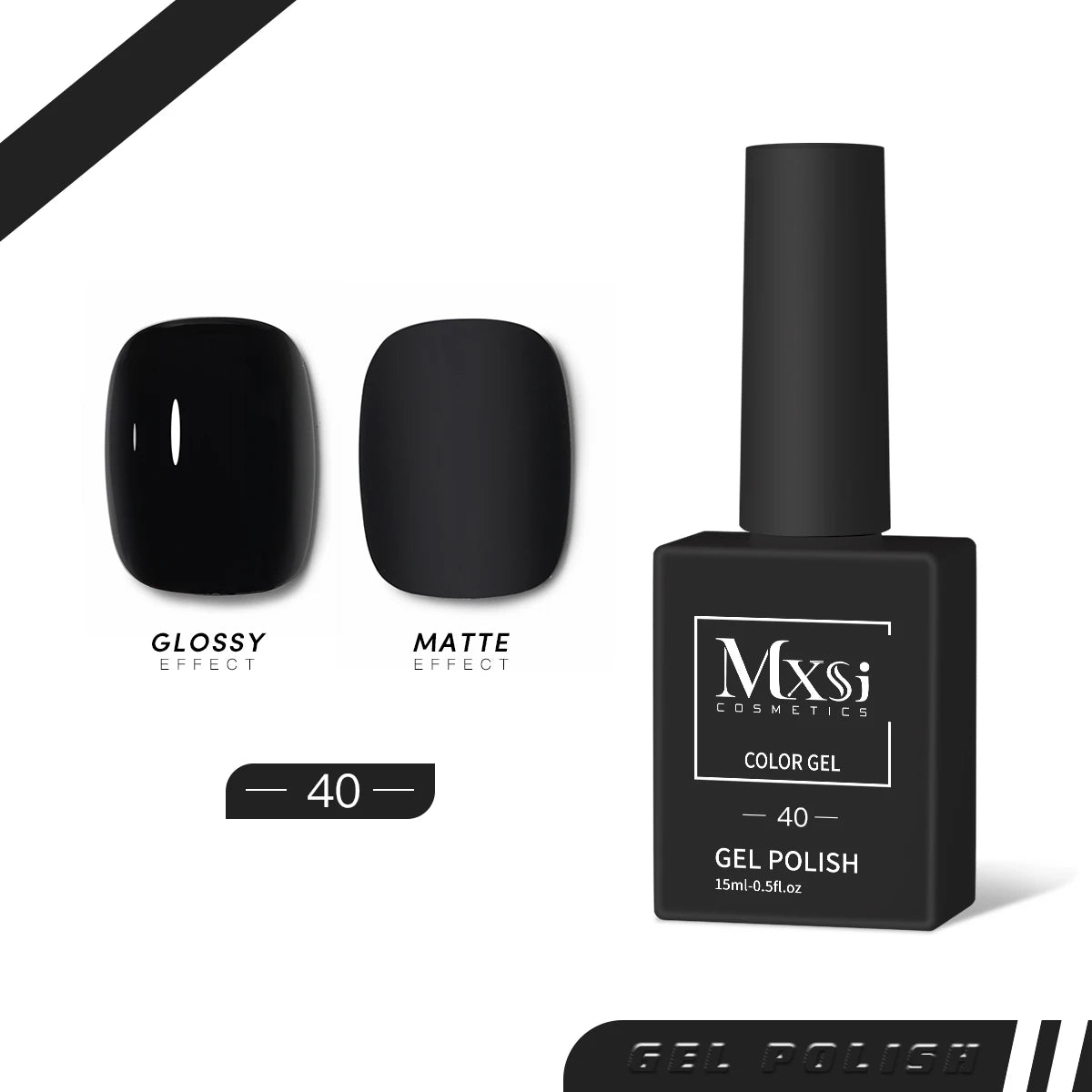 Mxsi 15ml Gel Nail Polish - Neon Brown, Royal Blue, Red, Green & Nude UV Gel Lacquer Colors for Nail Art