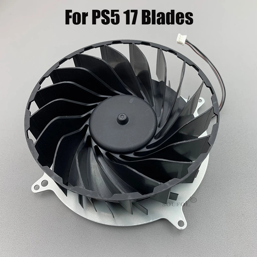 Original PS5 Internal Cooling Fan — 17 & 23 Blade Replacement Cooler for PlayStation 5 Console