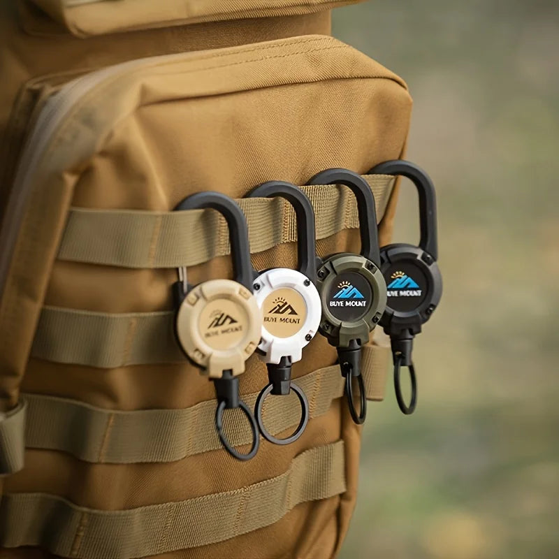 Outdoor Tactical Camping Buckle – Telescopic Steel Wire Keychain Multi-Tool