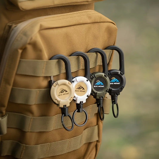 Outdoor Tactical Camping Buckle – Telescopic Steel Wire Keychain Multi-Tool