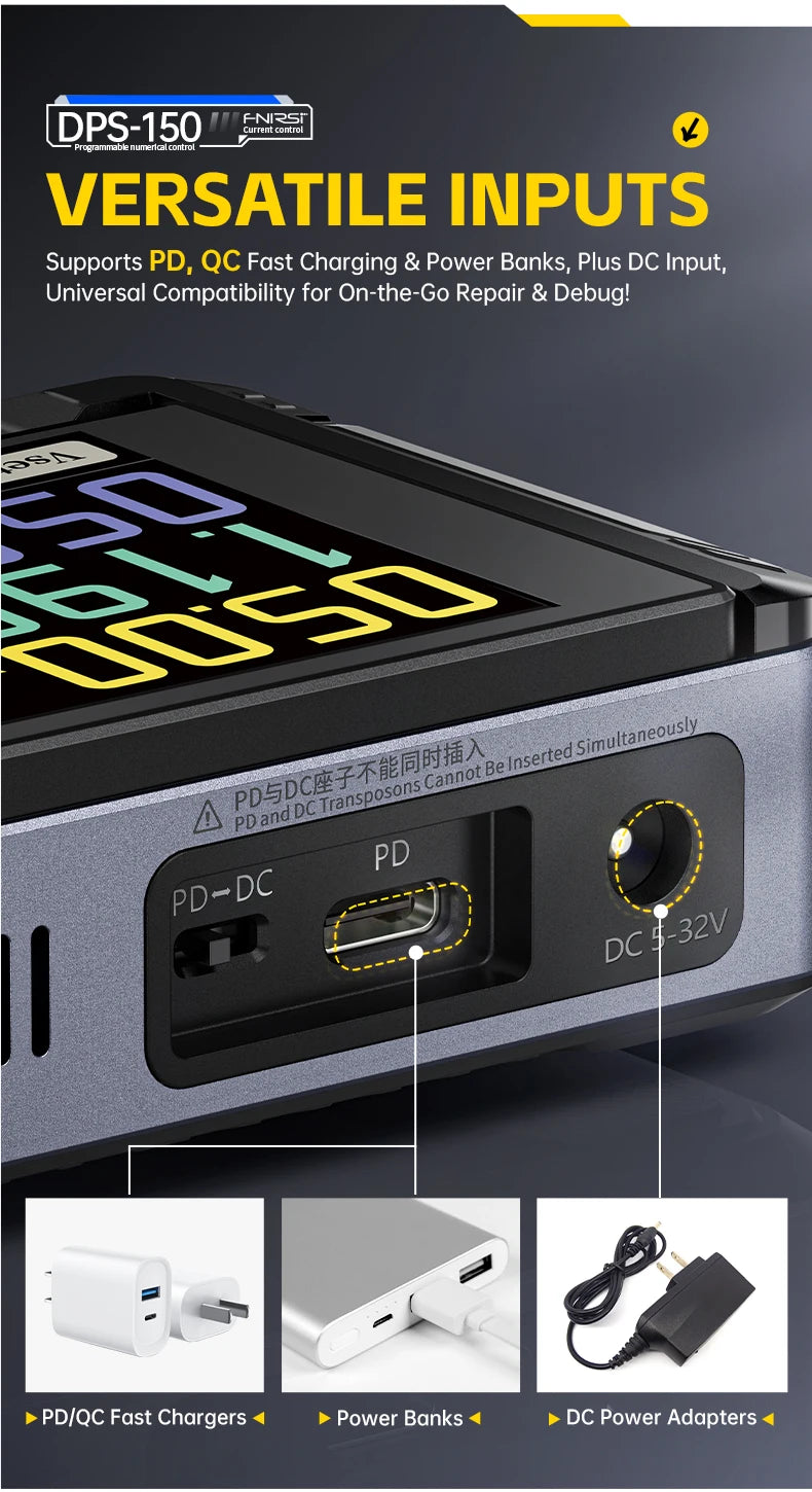 FNIRSI DPS-150 Mini Laboratory DC Power Supply — Adjustable 30V 5A Digital Display CNC Regulator