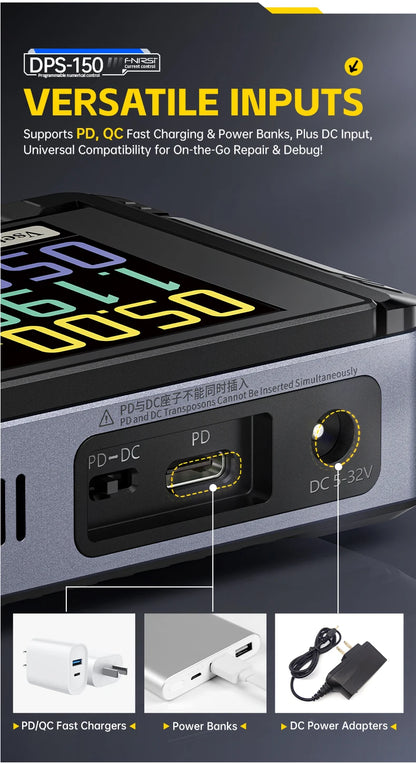 FNIRSI DPS-150 Mini Laboratory DC Power Supply — Adjustable 30V 5A Digital Display CNC Regulator
