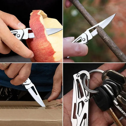 Folding Fruit Knife – Stainless Steel Outdoor Pocket Knife with Non-Slip Handle, Ideal for Kitchen Accessories