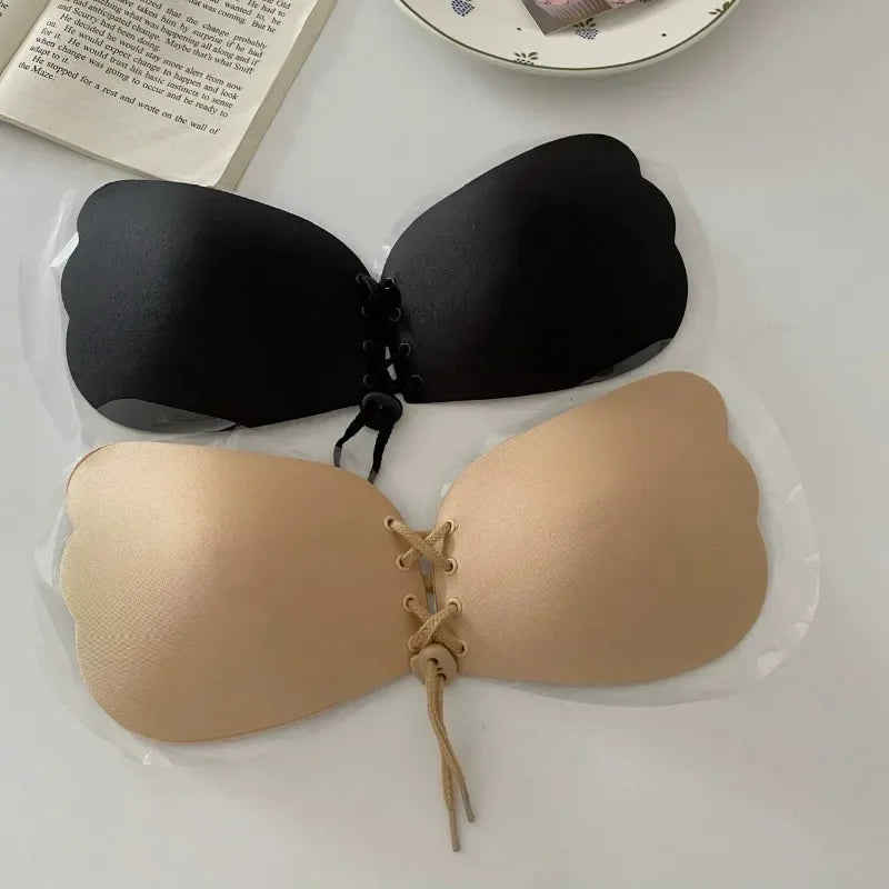 Invisible Nude Push-Up Bra Stickers – Silicone Chest Pasties for Women Wedding Lingerie